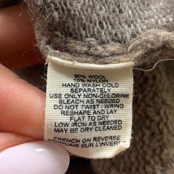 Anthropologie Moth Wool Brown Cropped Embroidered Cardigan Sweater - Picture 5 of 7